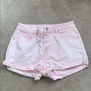 Bullhead Denim Co. lightwash pink shorts